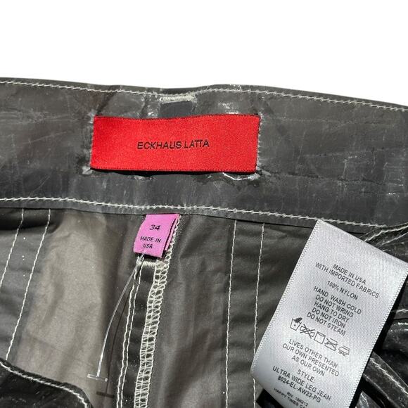 Nylon crinkled ultra wide pant - Picture 3 of 3